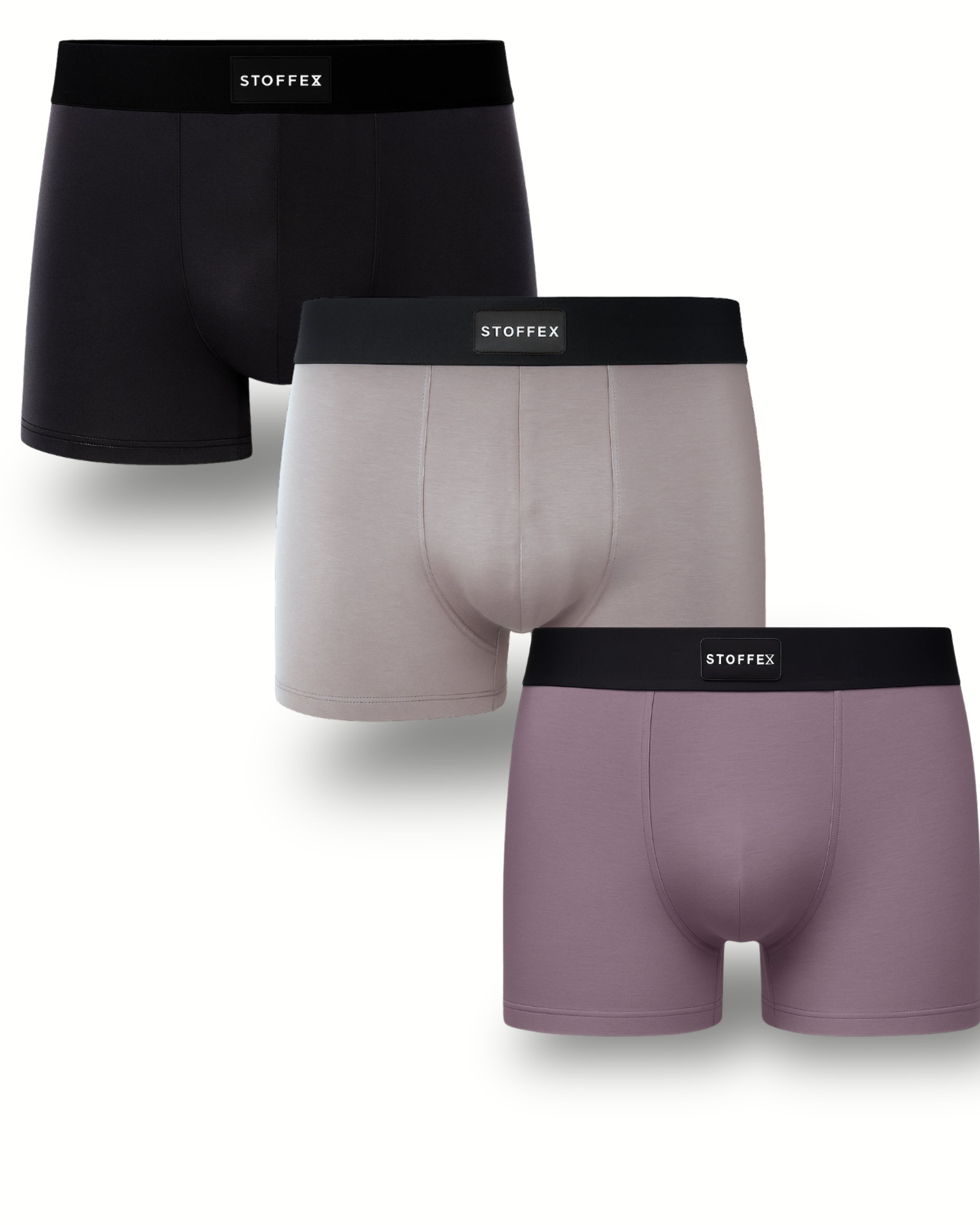 BLACK-LIGHT GREY-SMOCKY PURPLE PREMIUM MODAL UNDERWEAR
