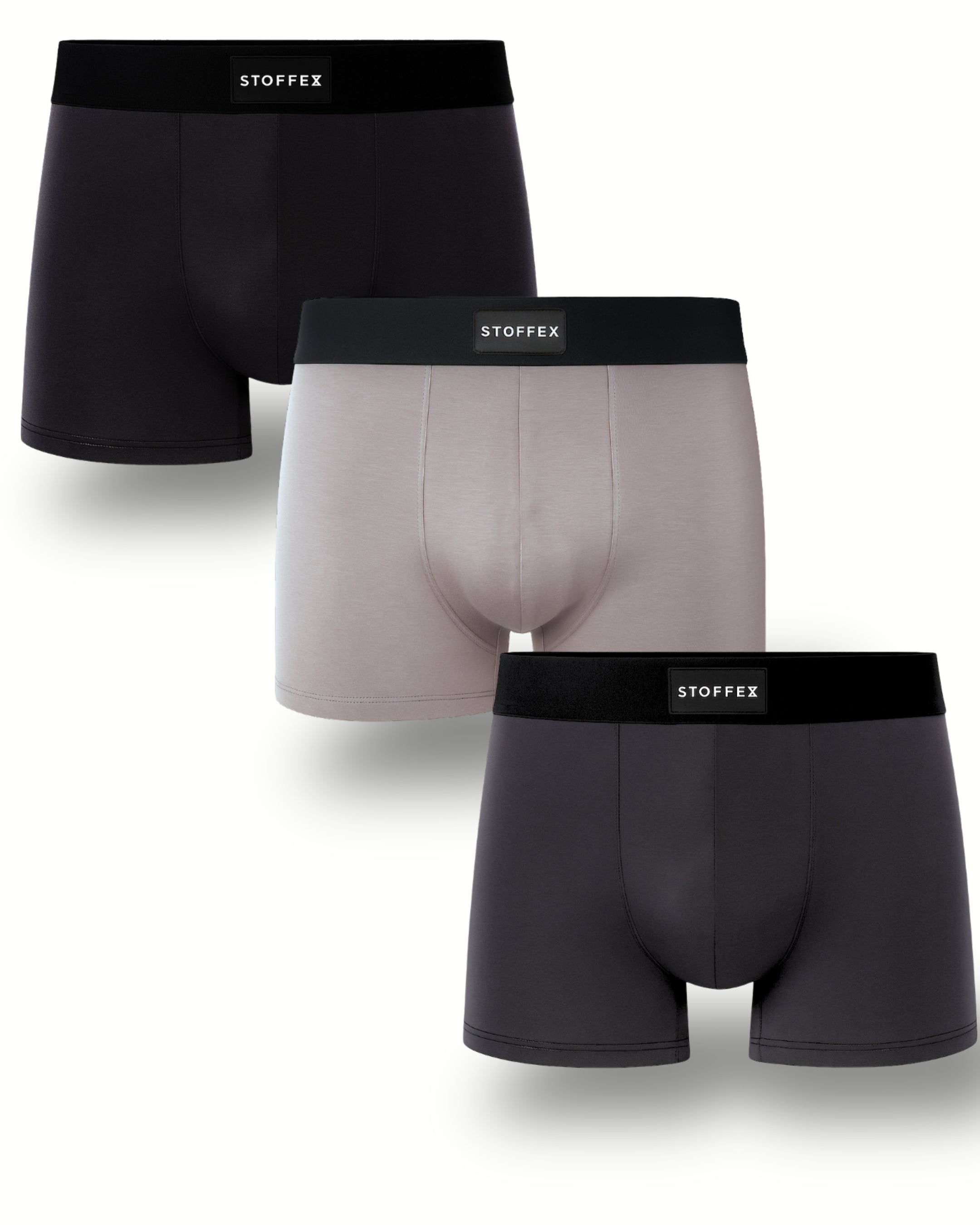 BLACK-LIGHT GREY-DARK GREY PREMIUM MODAL UNDERWEAR